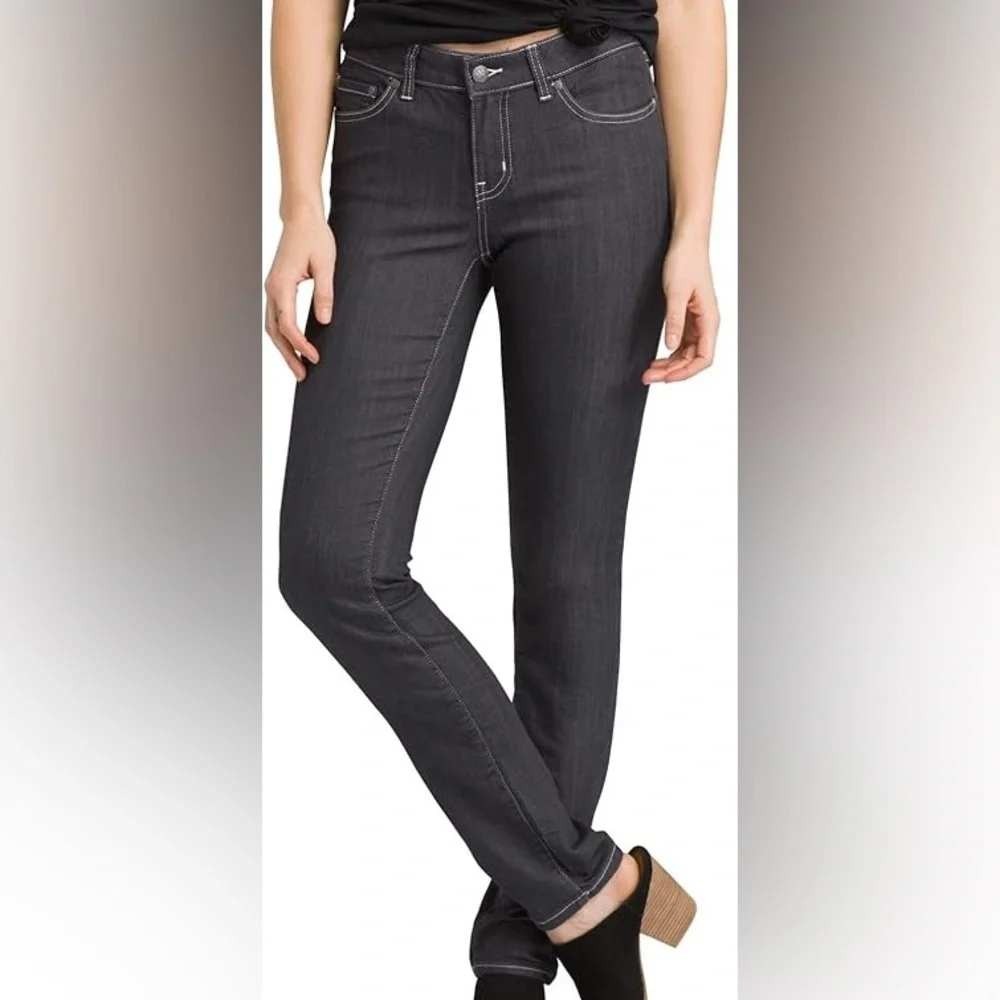 prAna Kara Jean 6/28 Black Organic Cotton Stretch Tapered Denim Pants‎